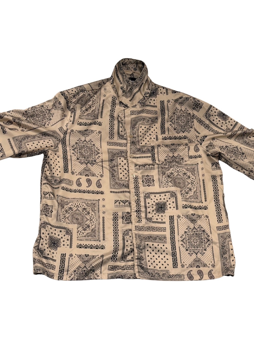 Snoop Dogg Men's Beige Patterned Pajama Set